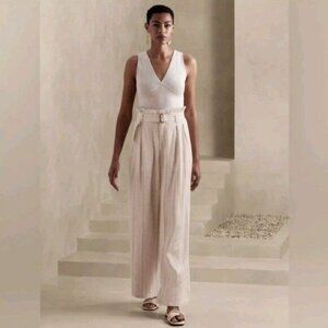 Banana Republic Wide Leg Linen Pants, Size 10